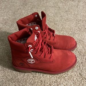 Red Timbeland Boots